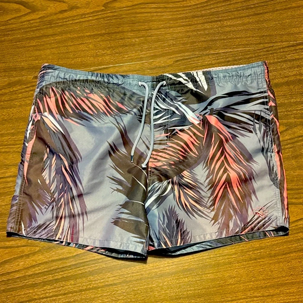 Ted Baker Size 4 Large Palm Tree Swim Trunks